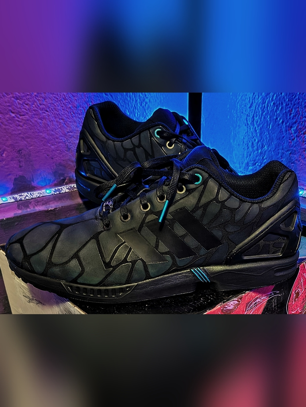 Adidas -ZX FLUX-Xeno Black (Custom) 2015 **Footlocker Exclusive** [Blacked Out]